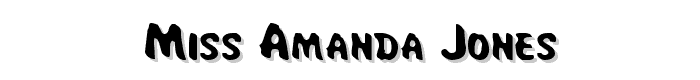 Miss Amanda Jones font